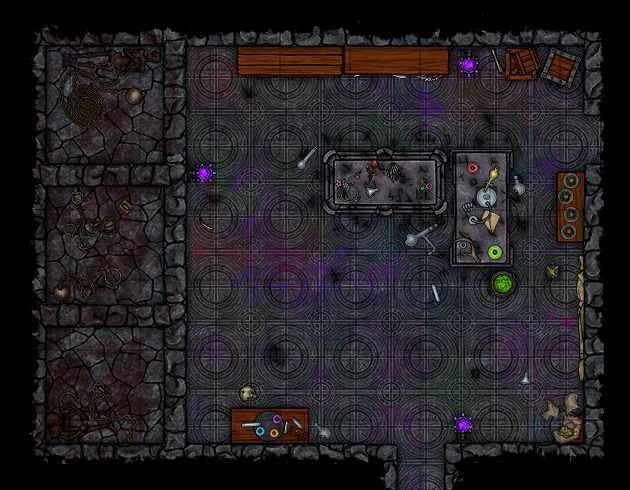 Homemade map of an underground laboratory