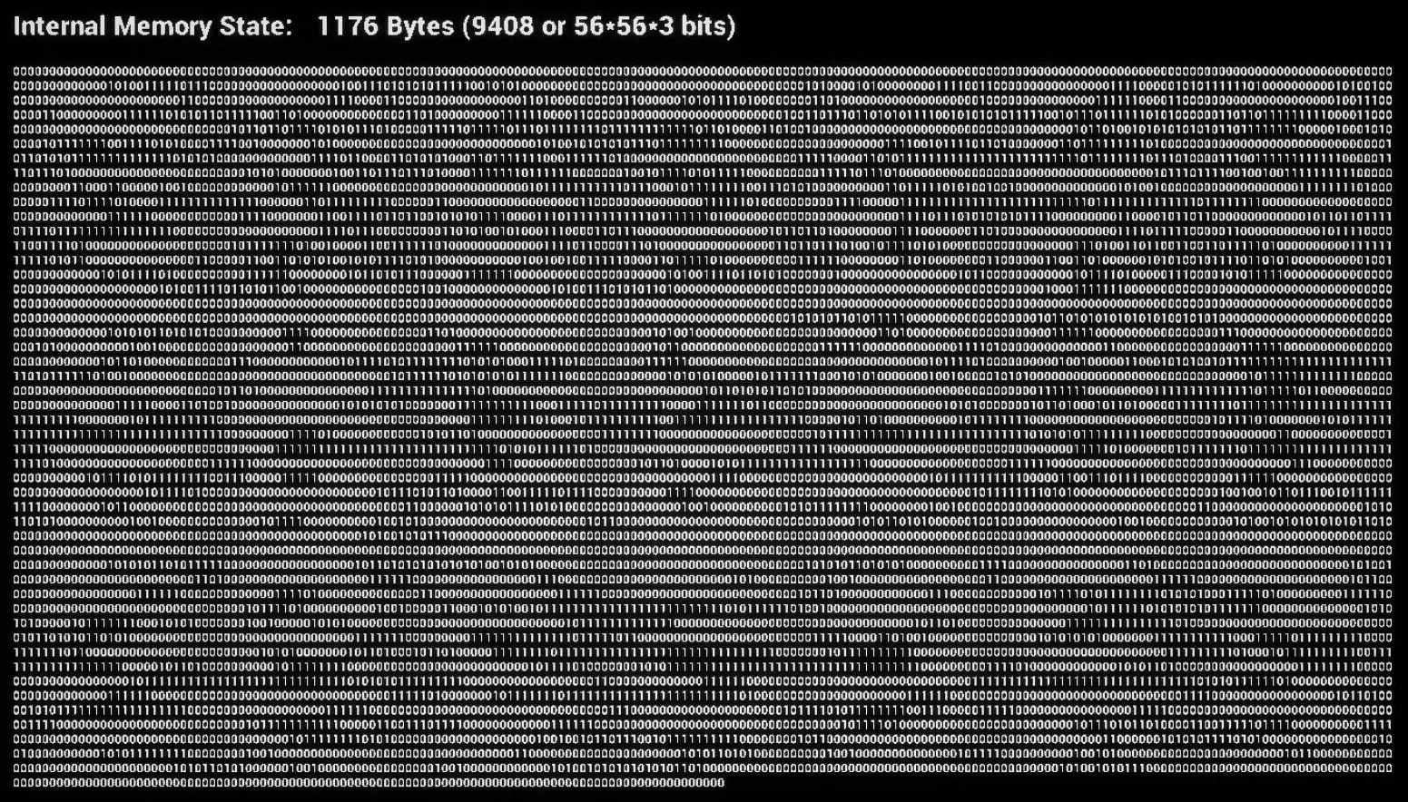 Close up of the visualized memory to show the buffer