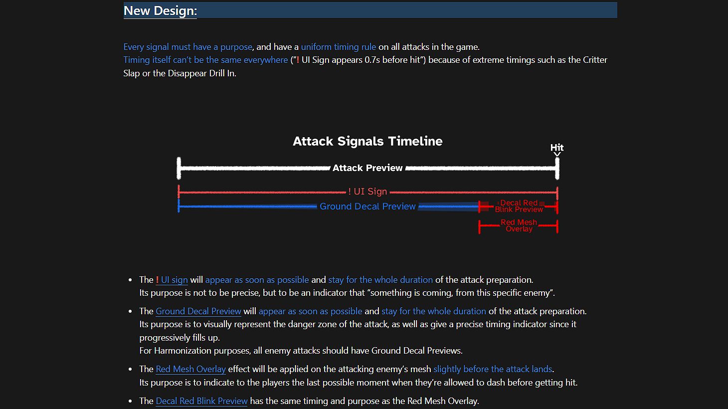 Excerpt of the original document for the Attack Signal Harmonization, specifically the attack signal timeline